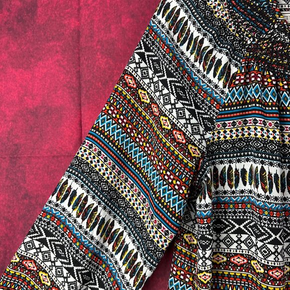 RUFF HEWN WOMEN;S COLORFUL LONG SLEEVE FLOWY BOHEMIAN STYLE TOP, SILE L (LARGE) - Picture 4 of 11